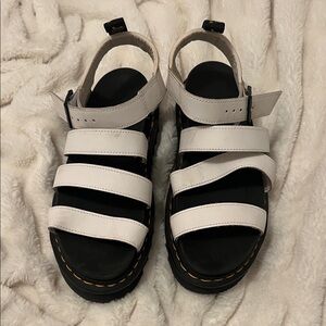Dr. Martens White Sandals